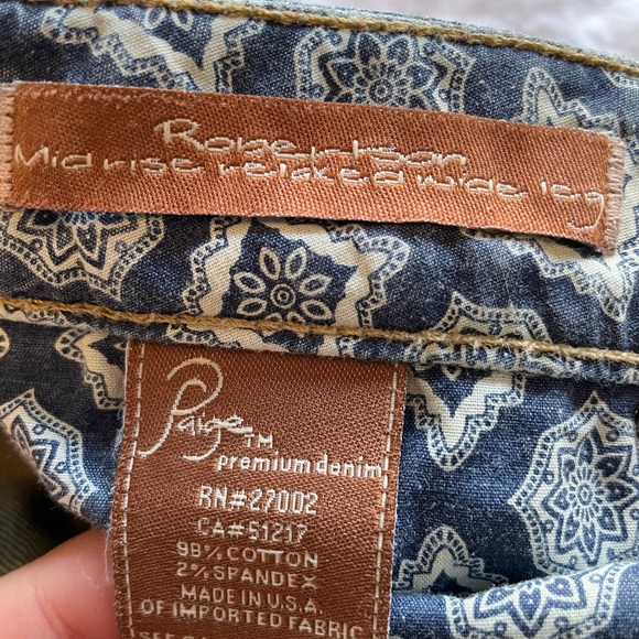 Paige Robertson mid rise relaxed wide leg jeans - Picture 6 of 11